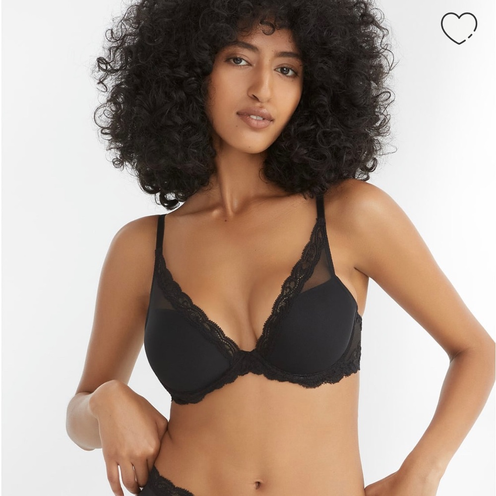 Natori Black Lace Trim Bra